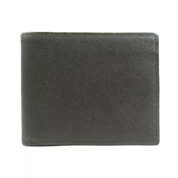 Auth PRADA Bill Compartment Brown Leather - - Picture 2 of 8